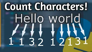 Python counting characters of a sentence in 2 min