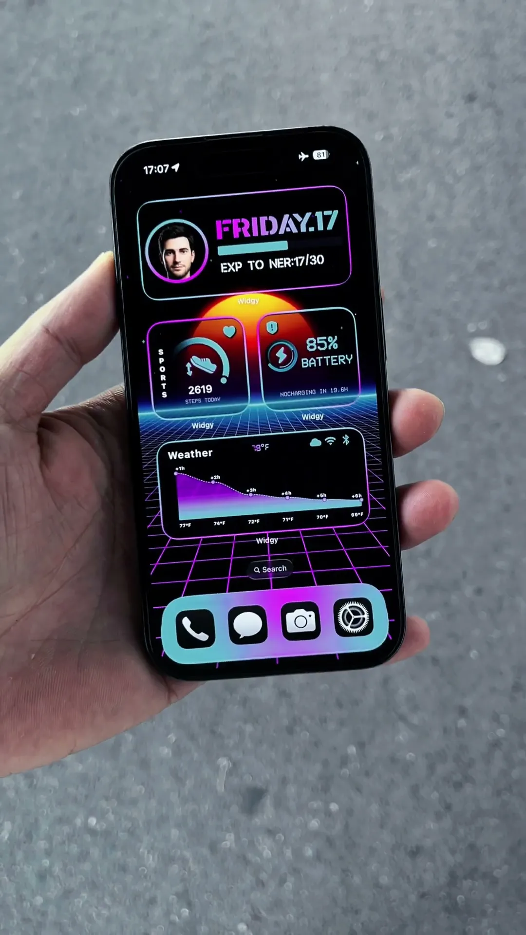 Cyberpunk iPhone Setup Preview