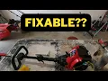 Troy-Bilt 4 cycle weed eater was thrown out is it fixable Troy-Bilt TB525CS troubleshooting