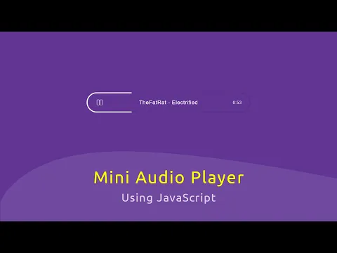 Download MP3 Mini Audio Player Using HTML and JavaScript