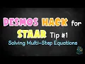 Algebra 1 STAAR Math Trick Solve Multi-Step Equations FAST with Desmos Calculator Hack