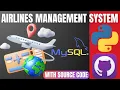GUI Python Projects Airlines Management Project tutorial with Tkinter and Mysql