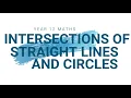 Yr 12 Maths - Intersections of straight lines and circles