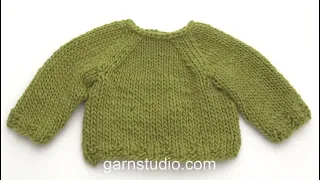 How to work raglan from the bottom up