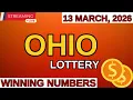 Ohio Midday Lottery Results For - 13 Mar 2026