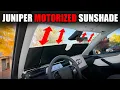 New Tesla Model Y Juniper Windshield Motorized Sunshade You will Need This