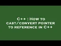 C How to pointer to reference in C
