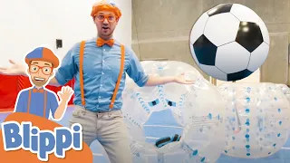 Blippi Plays a Game of Bubble Ball Educational s For Children