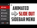 Animated Slide Out Sidebar Navigation Menu Tutorial with HTML5 and CSS3