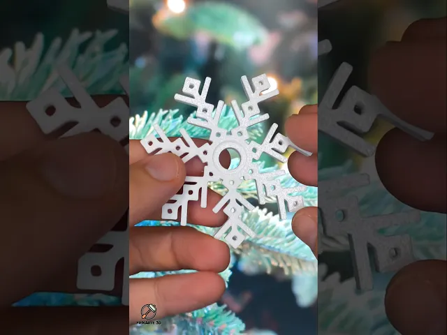 Snowflake Spinner – The Ultimate Print-in-Place Christmas Fidget Toy! video thumbnail