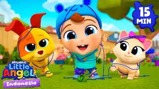 Bingo Bermain Bersama 🐶🎈 Little Angel | Kumpulan Lagu Anak | Bahasa Indonesia