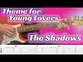 Lagu Theme for Young Lovers - Guitar lesson with tabs and chords (The Shadows, Hank Marvin)