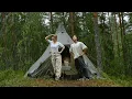 Download Lagu Camping in the Norwegian Woods During Heavy Rain🏕️ | Relaxing in a Cozy Tent Together | Rain ASMR