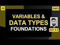 Variables and Data Types in JavaScript day JS Simplified 2025 Edition