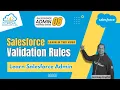 Salesforce Validation Rules Salesforce Admin Tutorial 08