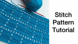 Easy Double Crochet Mesh stitch Pattern #stitchtutorial
