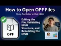 How to Open OPF Files Text Editor or XML Editor
