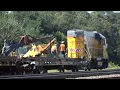 Watching Track Work MOW Freight Metra Train Clips The UPRR Chicago West Line