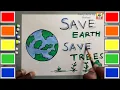 Earth Day Drawing Painting for Kids and Toddlers Coloring page Draw Earth Day