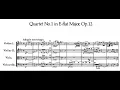Mendelssohn String Quartet No.1, Op.12 Score