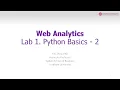 Web Analytics Lab 1 Part 2