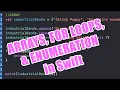 Arrays For Loops and Enumeration in Swift
