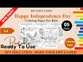 FREE Happy Independence Day Coloring Pages For Kids 5 Pages