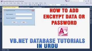 P 8 VB NET Access Database Tutorial In Urdu - How to Encrypt
