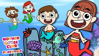 Mermaid Finger Family + More | Mother Goose Club Nursery Rhyme Cartoons