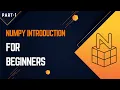 Numpy Bangla Tutorial Introduction To Numpy