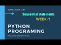 Python programming Sequential Statements