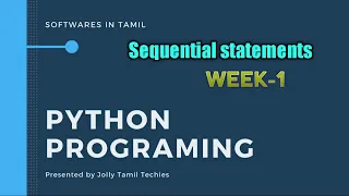 Python programming Sequential Statements