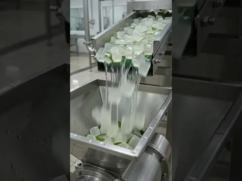 Alovera gel making process in factory #viral #viralshort #trending #trendingshorts