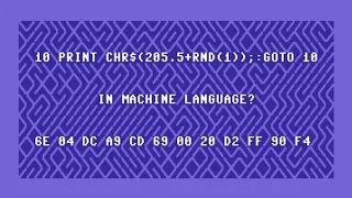 Machine Language 10 PRINT Size-Optimized for Commodore 64