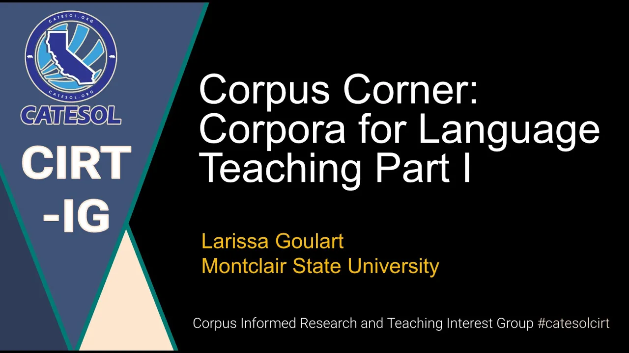 Corpus Corner: Corpora for Language Teaching Part I