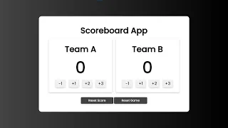 Scoreboard App Using HTML CSS an JavaScript with Source Code
