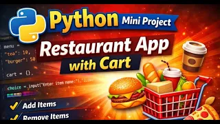 Python Mini Project Restaurant Menu App using Dictionary Cart System Beginner Friendly
