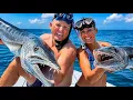 Spearfishing with my Wife Catch Clean Cook Cobia vs Barracuda Taste Test