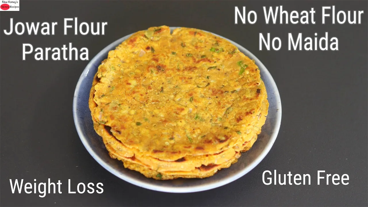 Jowar Flour Paratha - Weight Loss Roti - No Rolling - No Kneading Paratha - No Maida/No Wheat Flour