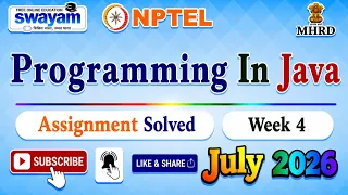 Programming In Java Week 4 Assignment Answers