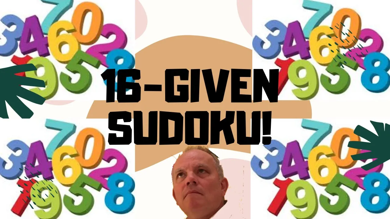 A 16-Given Sudoku! Achieved by REMOVING constraints ... ?
