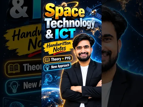 RAS Pre 2026 l Space Technology & ICT Handwrittern Notes l PYQ l Current Data till October 2026