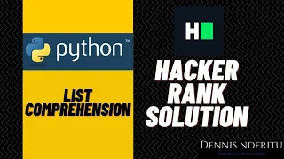 Python List Comprehension - HackerRank