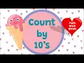 Valentine s Day Math Skip Count by 10 s Math Brain Break Counting by 10s Count by Tens
