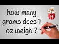 how many grams does 1 oz weigh