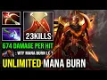 How to Solo Mid LC 674 Damage Per Hit 1 Duel = 1 Win Unlimited Mana Burn Legion Commander Dota 2