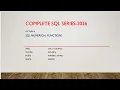 Lecture 7 MYSQL NUMERICAL FUNCTIONS