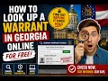 How to look up a warrant in Georgia online for free