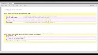 Common ArrayList Algorithms Sum Average