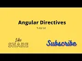 Angular Interview Training 25-08-2022 Angular Directives Introduction with Hands-on